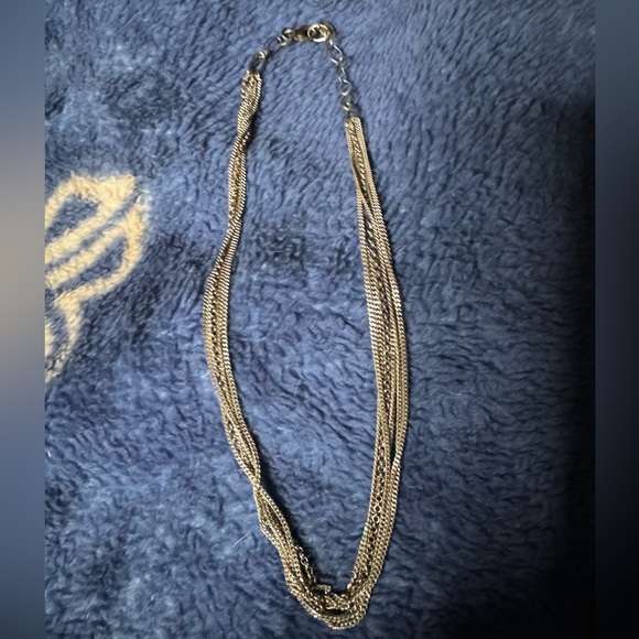 925 Italy Silver Multi Strand Necklace - Picture 5 of 7